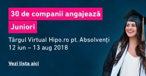 800 de joburi pentru Juniori la Targul Virtual Hipo.ro pentru Absolventi 2018