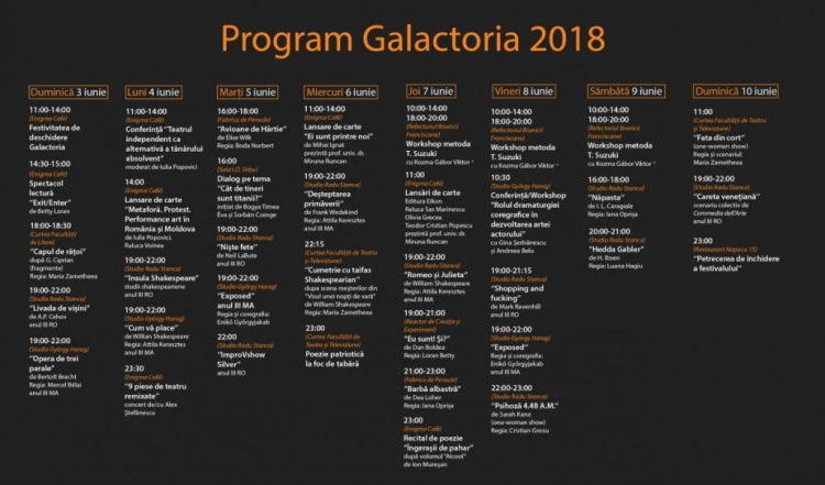 Festivalul „Galactoria” vine cu peste 20 de spectacole de teatru