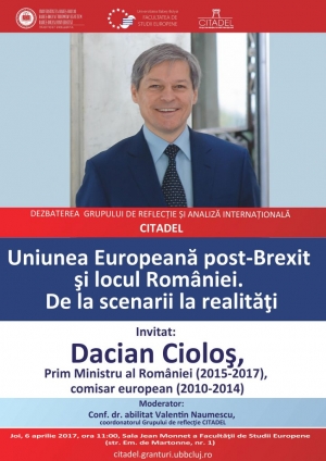 Fostul premier, Dacian Ciolos, vine in vizita la UBB
