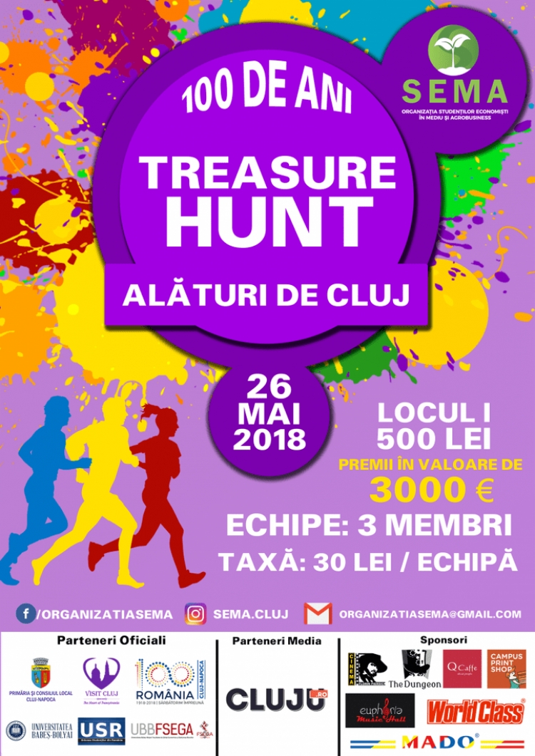 Inscrierile la cel mai mare Treasure Hunt din Cluj au inceput
