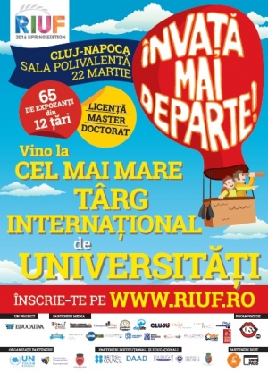 Universitati aflate in premiera in Romania si informatii despre fonduri de burse de peste 3.000.000 Euro la RIUF - The Romanian International University Fair