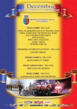 Ziua Nationala a Romanilor in Cluj-Napoca - program detaliat