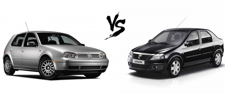 Car battle : Dacia Logan versus Golf 4