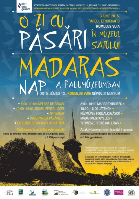 Evenimentul „O zi cu pasari in Muzeul Satului” va fi organizat sambata, 13 iunie