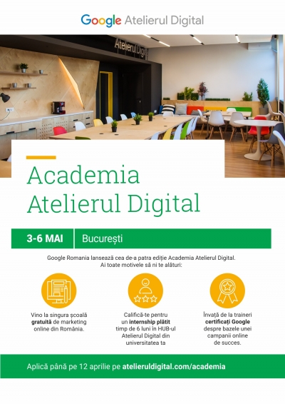Specialistii Google invata studentii marketing la Academia Atelierul Digital.