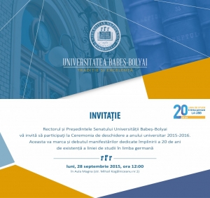 UBB incepe anul universitar de luni. Participa si tu la ceremonia de deschidere!