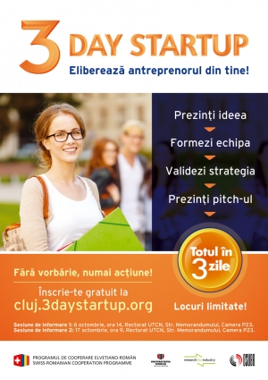 Sustine antreprenorul din tine: participa la „3 Day StartUp”